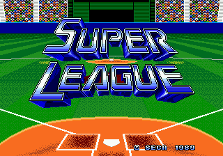 Super League title screen for Sega Mega Drive